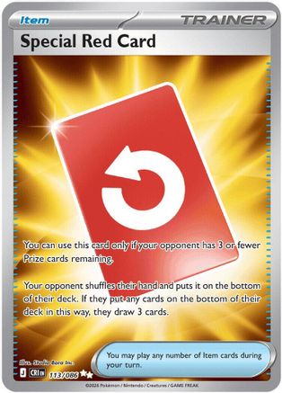 Special Red Card 113/086  - Holofoil ME04 Chaos Rising