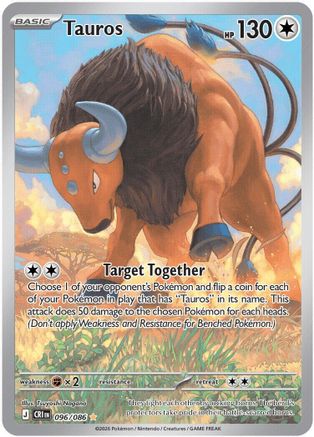 Tauros 096/086  - Holofoil ME04 Chaos Rising