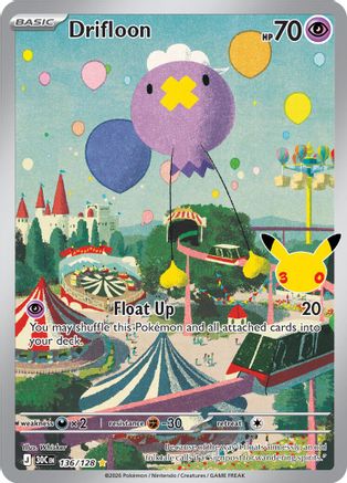 Drifloon 136  - Holofoil ME 30th Celebration