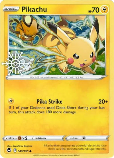 Pikachu (049/195) (Holiday Calendar) [Sword & Shield: Silver Tempest]