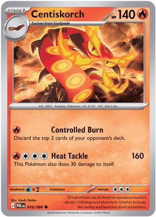 Centiskorch 010  - Reverse Holofoil ME05 Pitch Black