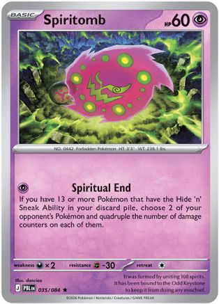 Spiritomb 035  - Holofoil ME05 Pitch Black