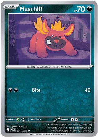 Maschiff 057  - Reverse Holofoil ME05 Pitch Black