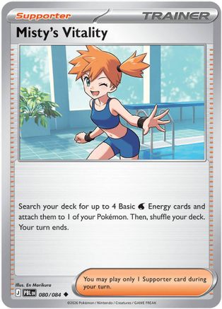 Misty's Vitality 080/084  - Reverse Holofoil ME05 Pitch Black