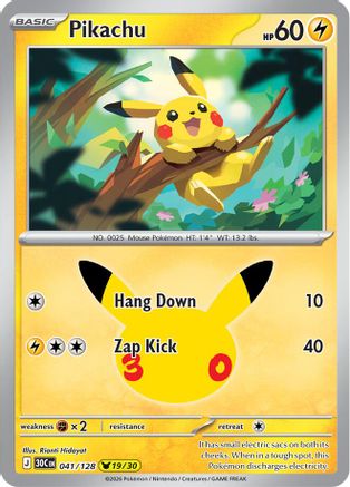 Pikachu 041/128  - Holofoil ME 30th Celebration
