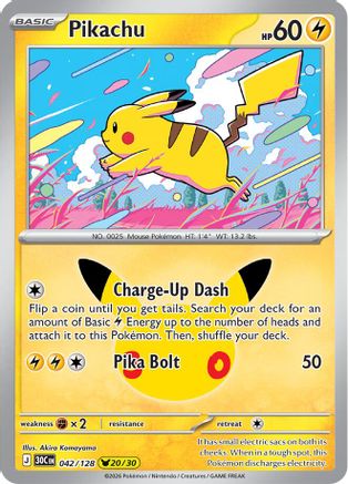 Pikachu 042/128  - Holofoil ME 30th Celebration
