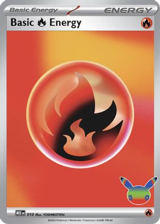 Basic Fire Energy 010  - Holofoil MEE Mega Evolution Energies