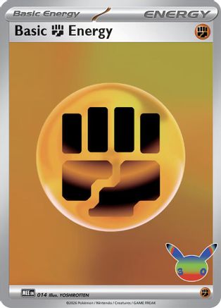 Basic Fighting Energy 014  - Holofoil MEE Mega Evolution Energies