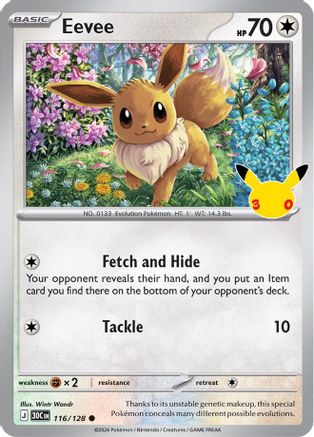 Eevee 116/128  - Holofoil ME 30th Celebration