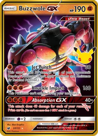 Buzzwole GX 057  - Holofoil ME 30th Celebration Classic Collection
