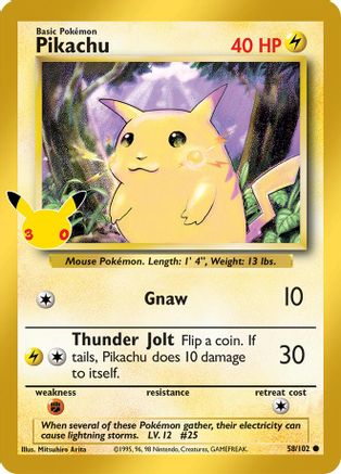 Pikachu 058  - Holofoil ME 30th Celebration Classic Collection