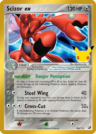 Scizor ex 108  - Holofoil ME 30th Celebration Classic Collection