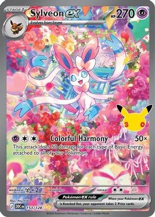 Sylveon ex 153/128  - Holofoil ME 30th Celebration
