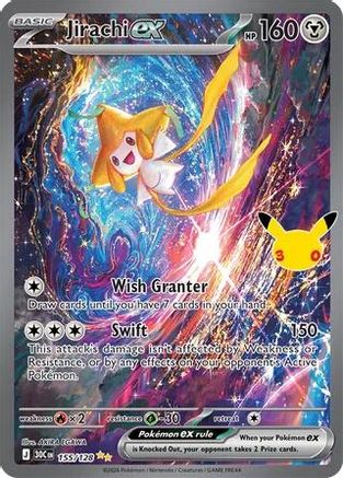 Jirachi ex 155/128  - Holofoil ME 30th Celebration