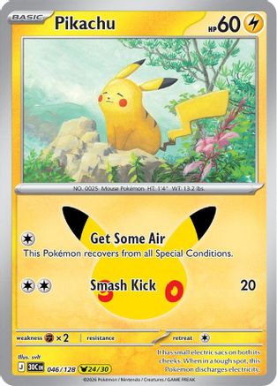 Pikachu 046/128  - Holofoil ME 30th Celebration