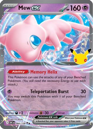 Mew ex 066/128  - Holofoil ME 30th Celebration