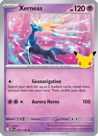 Xerneas 076  - Holofoil ME 30th Celebration