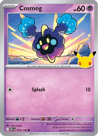 Cosmog 078  - Holofoil ME 30th Celebration
