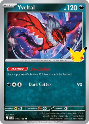 Yveltal 100  - Holofoil ME 30th Celebration
