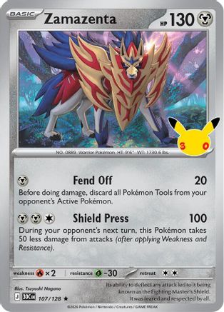 Zamazenta 107  - Holofoil ME 30th Celebration