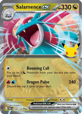 Salamence ex 109/128  - Holofoil ME 30th Celebration