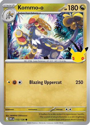 Kommo-o 112  - Holofoil ME 30th Celebration