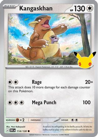Kangaskhan 114  - Holofoil ME 30th Celebration