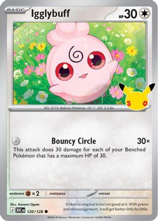 Igglybuff 120  - Holofoil ME 30th Celebration