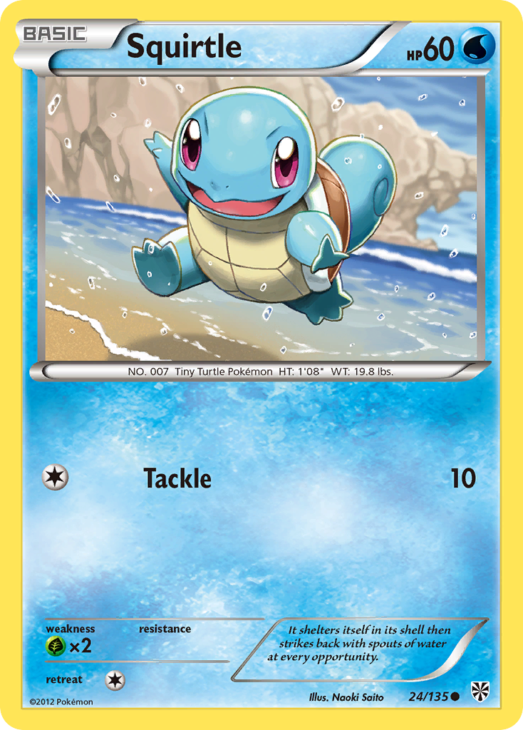 Squirtle (24/135) [Black & White: Plasma Storm]