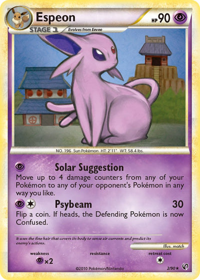 Espeon (2/90) (Cracked Ice Holo) (Theme Deck Exclusive) [HeartGold & SoulSilver: Unleashed]