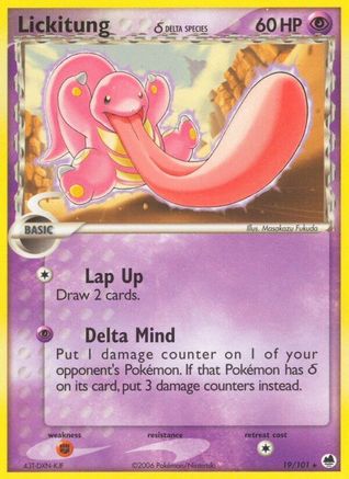 Lickitung (19/101) (Delta Species) (Stamped) [EX: Dragon Frontiers]