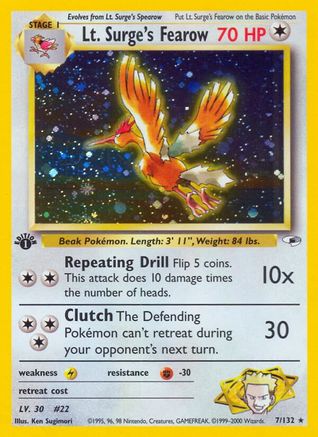 Lt. Surge's Fearow (7/132) [Gym Heroes Unlimited]