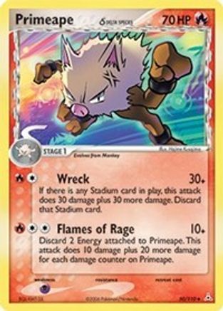 Primeape (50/110) (Delta Species) (Stamped) [EX: Holon Phantoms]