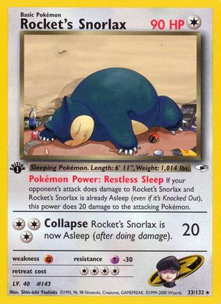 Rocket's Snorlax (33/132) [Gym Heroes Unlimited]