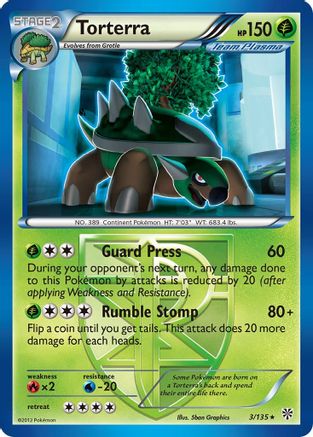 Torterra (3/135) [Black & White: Plasma Storm]