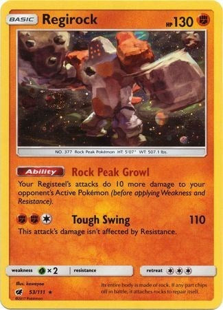 Regirock (53/111) (Cosmos Holo) [Sun & Moon: Crimson Invasion]