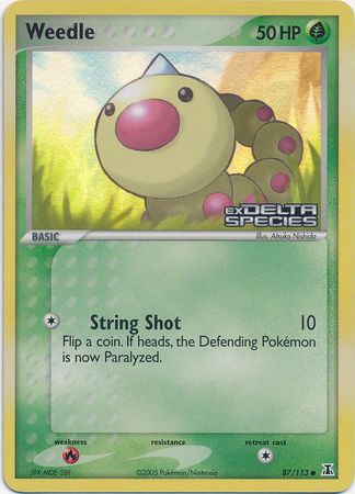 Weedle (87/113) (Stamped) [EX: Delta Species]