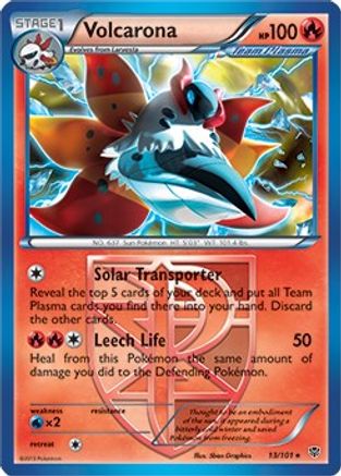 Volcarona (13/101) (Theme Deck Exclusive) [Black & White: Plasma Blast]