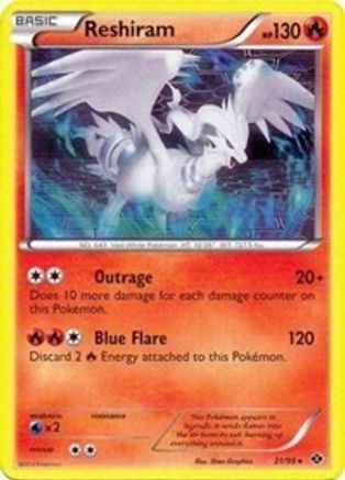 Reshiram (21/99) (Theme Deck Exclusive) [Black & White: Next Destinies]
