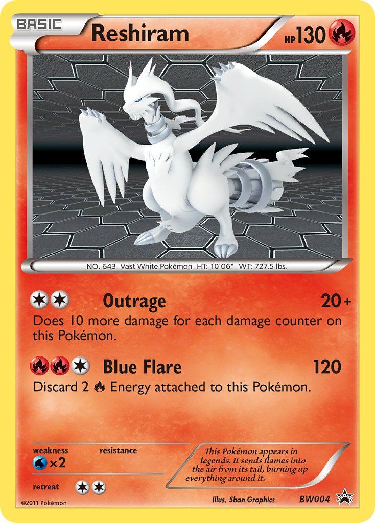 Reshiram (BW004) [Black & White: Black Star Promos]