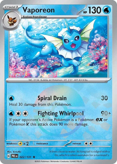 Vaporeon (022/131) (Poke Ball Pattern) [Scarlet & Violet: Prismatic Evolutions]