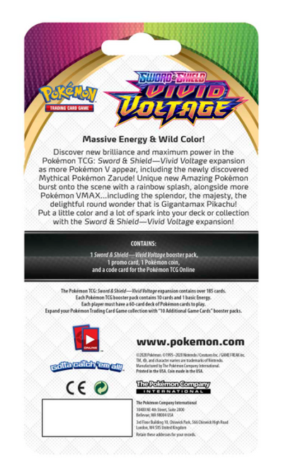 Pokemon Sword & Shield: Vivid Voltage - Single Pack Blister (Scorbunny)