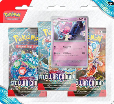 Pokemon Scarlet & Violet: Stellar Crown - 3-Pack Blister - Tinkaton