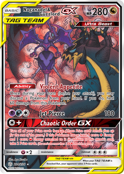 Naganadel & Guzzlord GX (224/236) [Sun & Moon: Cosmic Eclipse]