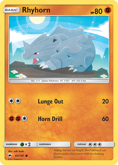 Rhyhorn (65/147) [Sun & Moon: Burning Shadows]