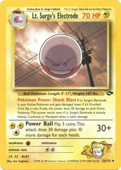 Lt. Surge's Electrode (52/132) [Gym Challenge Unlimited]