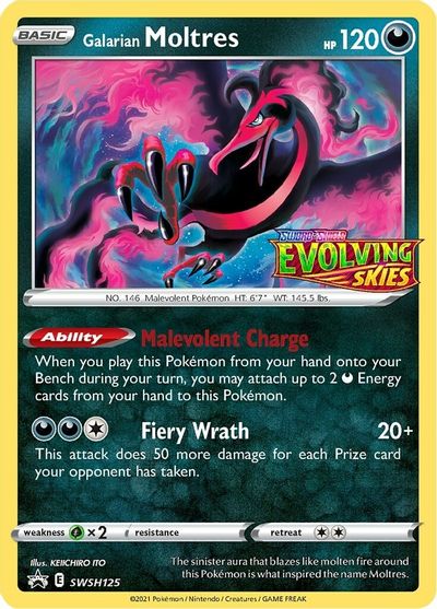 Galarian Moltres (SWSH125) (Prerelease Promo) [Sword & Shield: Black Star Promos]