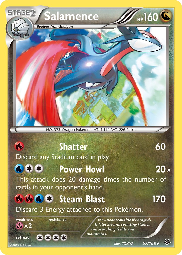 Salamence (57/108) (Theme Deck Exclusive) [XY: Roaring Skies]