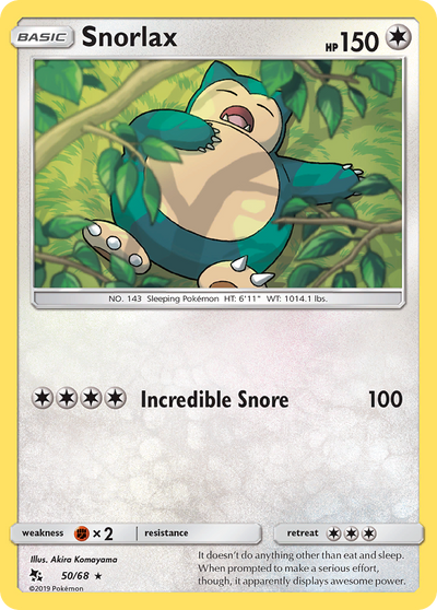 Snorlax (50/68) [Sun & Moon: Hidden Fates]