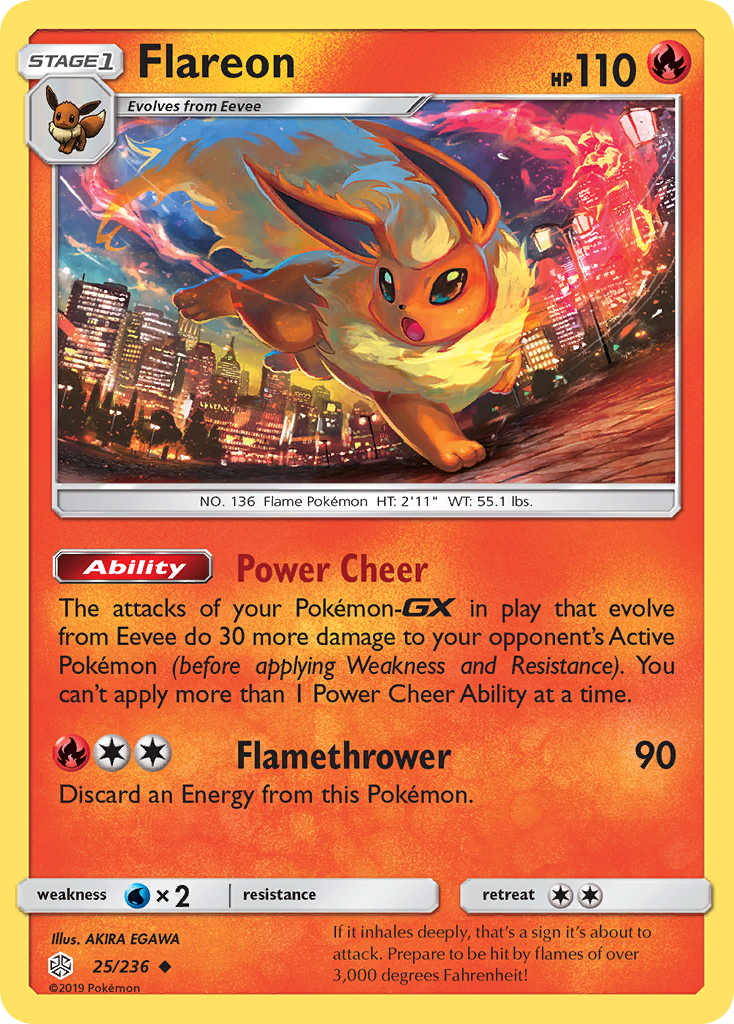 Flareon (25/236) [Sun & Moon: Cosmic Eclipse]